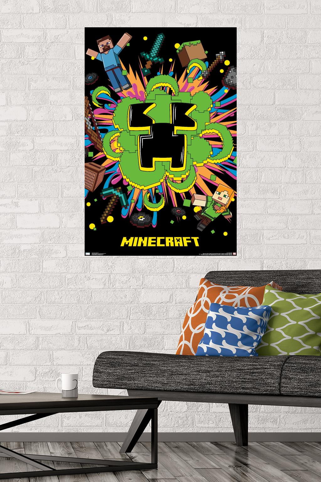 Buy Neon Minecraft Neon Wall Poster Online at Lowest Price in India