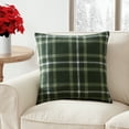 thumbnail image 2 of My Texas House Tatum Plaid Square Decorative Pillow Cover, 20" x 20", Green, 2 of 5