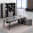 thumbnail image 4 of L Shaped Standing Office Desk Accessories Reception Executive Storage Computer Desks Home Conference Escritorio Modern Furniture My Lux Decor Round, 4 of 27