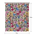 thumbnail image 5 of Pioneer Flower Floral Print Pattern Shower Curtain 72"x84" ,Bathroom Decorative Shower Curtains Set with 12 Hooks,Modern Waterproof Washable Shower Curtain, 5 of 6