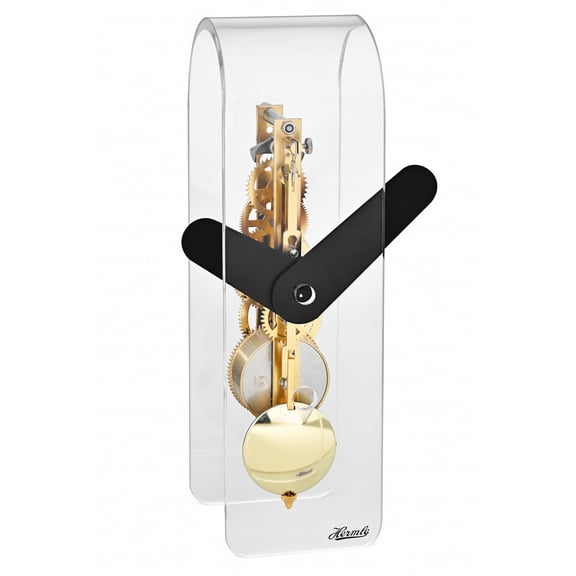 Modern Acrylic Table Clock with Quartz Movement by Hermle