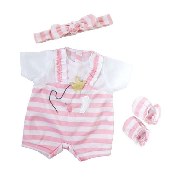 Berenguer Boutique CLO30040C Ensemble de Poupée Bébé Shorts, Rose & Blanc