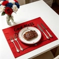 thumbnail image 6 of YiJuHui Patriotic Table Mat Set of 6, Non Slip Placemats for Dining Table, Washable Polyester Placemat for 4th of July Party Decoration, Kitchen Accessories Heat Resistant Mats for Home Kitchen Table, 6 of 6