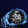 thumbnail image 5 of RKZDSR Luxury Automatic Mechanical Men's Watch - Self-Winding Skeleton Design with Blue and Black Stainless Steel Strap, Waterproof Timepiece, 5 of 9