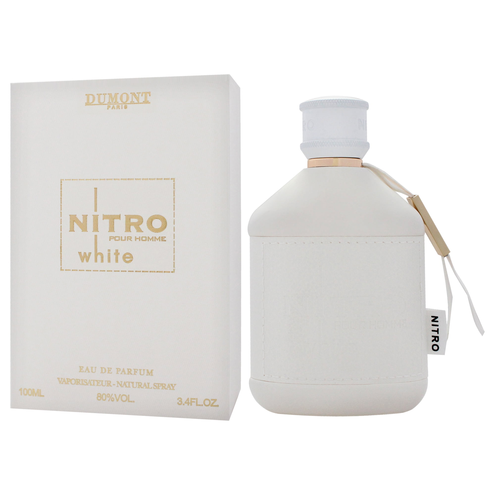 Dumont Nitro White, 3.4 oz EDP Spray, Oriental Floral Fragrance