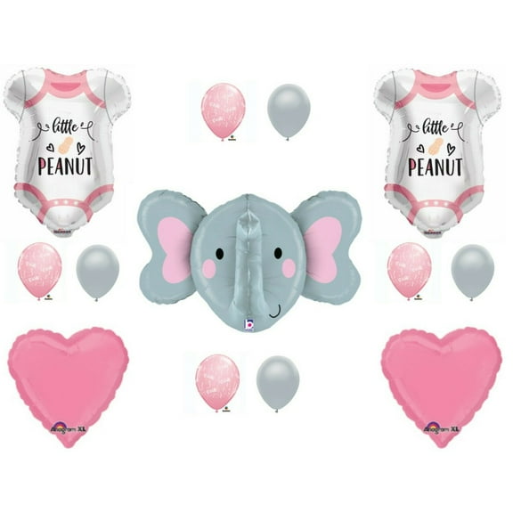 C & S Party Supply Durable Balloons, Latex Gray Pink, 13 Count