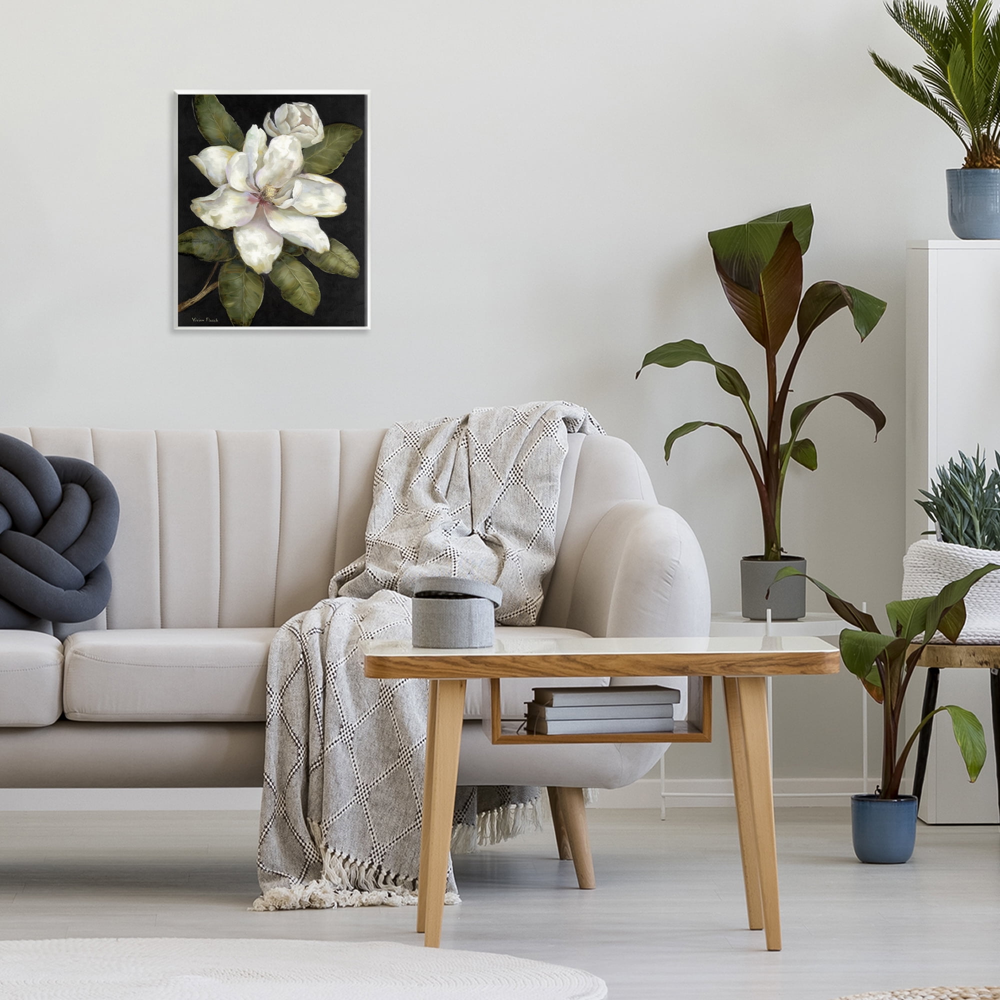 Stupell Industries Budding Magnolia Blooms Wall Plaque Art, design by Nan