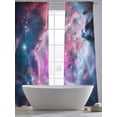 thumbnail image 5 of Colorful Nebulae Sheer Curtains for Living Room Bedroom, Abstract Shiny Gradient Pink Blue Purple Cosmos Sky Star Light Filtering Sheer Curtains, Rod Pocket Voile Window Drapes, 2 Panels Set 52"x 96", 5 of 7