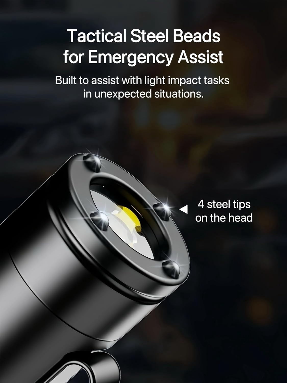 500 Lumens Rechargeable EDC Flashlight, Magnetic Pocket Keychain Light with Hat Clip, Waterproof, 3 Brightness Modes for Camping, Emergency & Everyday Carry