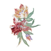 ID 5112 Flower Blossom Craft Large Patch Bouquet Embroidered Iron On Applique