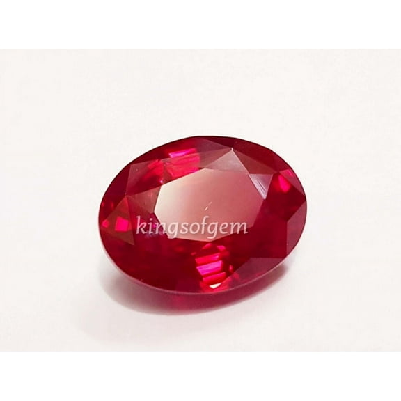 Loose Gemstone 18.40 Ct Lab Grown Red Ruby Oval Shape Ring Size For Extra Gift