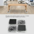 thumbnail image 4 of 8Pcs Furniture Leg Mat, Non Slip Multi Slot Furniture Caster Pad Stackable Square Plastic Bed Risers, Chair Leg Floor Protector, Support Up to 500kg for Table Bed Sofa Chairs, 4 of 8