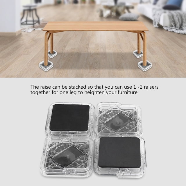 Home Bed Leg Pad,8pcs Set NonSlip Furniture Bed Leg Pad Table Leg Mat Eco-Friendly Materials