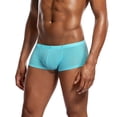 thumbnail image 1 of zuwimk Mens Underwear Men's Boxer Briefs Cotton Spandex Soft Tag Free Underwear Light Blue,M, 1 of 5