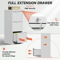 thumbnail image 6 of 3 Drawer File Cabinet with Lock,Vertical Filing Cabinets for Home Office,Heavy Duty Metal File Cabinet for Hanging A4/Letter/Legal Size File,Vertical File Cabinet 15" W X 17.8" D X 40" H-White, 6 of 9