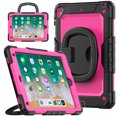 thumbnail image 2 of For iPad 6th/5th Generation Case 9.7 inch 2018/2017, 360 Rotating Shockproof Cover with Stand, Handle, Shoulder Strap, Rose Panel, 2 of 7