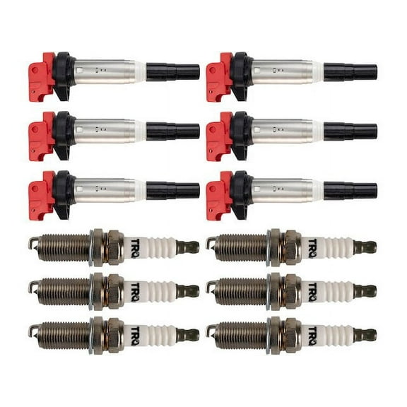 Ignition Coil and Spark Plug Kit 12 Piece - Compatible with 2010 - 2013 BMW 328i xDrive 3.0L 6-Cylinder 2011 2012
