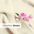 thumbnail image 6 of CGK Linens 6-Piece Extra Deep Pocket Sheet Set With Extra Matching Pillowcases - King Size Bed Sheets Fits 18"-24" Mattresses, Off White, 6 of 7