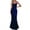 Dark Blue Dress for women, variant on ATOYSOY Women's Beach Sundress Sleeveless V Neck Flowy Spaghetti Strap Elegant Cocktail Party Maxi Dress High Waist Trendy Retro Workout Dress for Girls Green