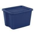 thumbnail image 3 of Sterilite Plastic 18 Gallon Tote Box Stadium Blue Set of 8, 3 of 7