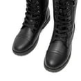 thumbnail image 6 of BURUDANI Women's Ankle Bootie Winter Lace up Mid Calf Military Combat Boots, 6 of 6