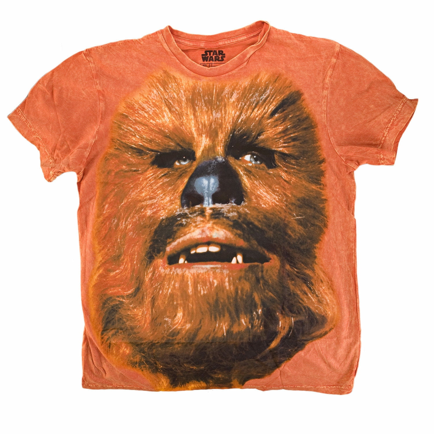Mighty Fine Star Wars Big Face Chewbacca Mens Brown T Shirt S Brown