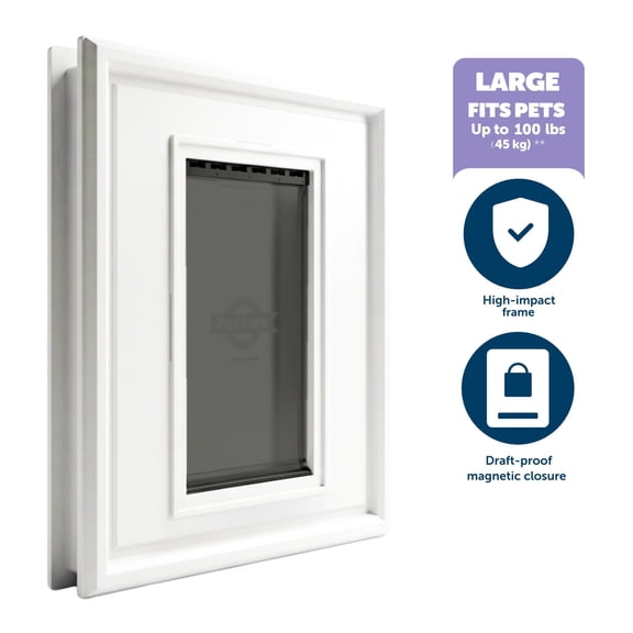 PetSafe Panel Pet Door Insert, For Dogs of All Sizes, Durable, Paintable White