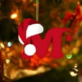 thumbnail image 3 of Todaioua 26 Red Initial Letters Christmas Tree Pendant Acrylic Christmas Santa Hat Alphabet Ornaments with Hanging Rope Mini Monogram Red Decorations for Christmas Tree Gifts DIY Decor, 3 of 6