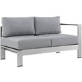 thumbnail image 4 of Modern Contemporary Urban Design Outdoor Patio Balcony Five PCS Sectional Sofa Set, Grey Gray, Aluminum, 4 of 7