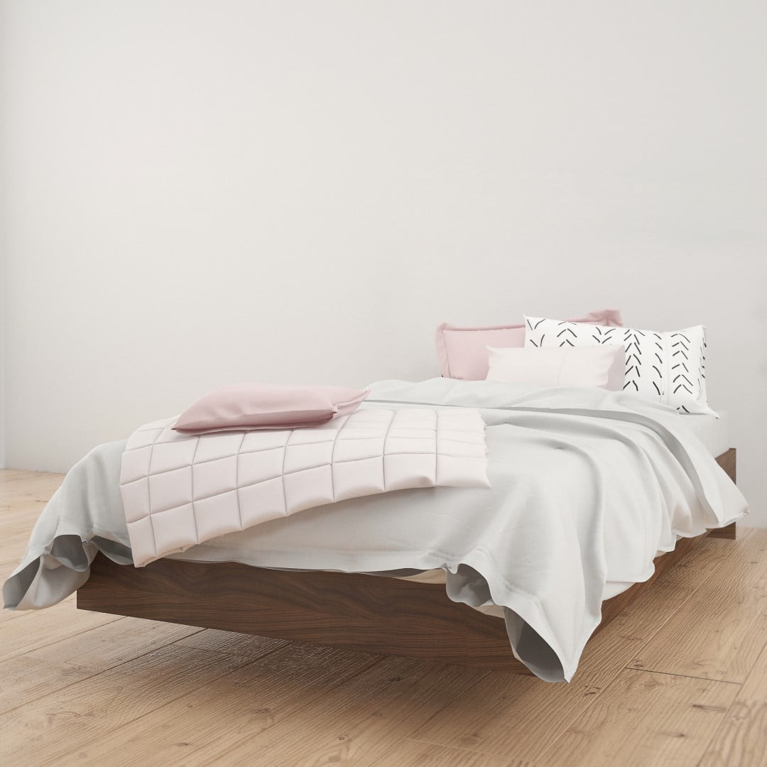 Nexera Identi T Twin Platform Bed Walnut Com