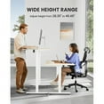 thumbnail image 2 of 40x24 Inches Adjustable Height Electric Standing Desk with 2 Storage Hooks, Sit Stand Up Memory Computer Desk for Home Office (Natural), 2 of 5