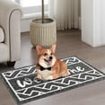 thumbnail image 6 of Welcome Mat, Yamaziot 24"x36" Door Mat for Inside Outdoor, Non Slip Porch Decor Front Doormat, Absorbent Floor Entryway Rug Carpet, Black, 6 of 9