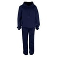 thumbnail image 2 of Womens Sweat Suits 2 Piece Set 2026 Winter Trendy Plain Lined Hoodie and Joggers Sweatpants Matching Set, 2 of 3