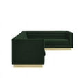 thumbnail image 4 of Posh Living Aylah Velvet Right Facing Corner Sectional Sofa Hunter Green, 4 of 8