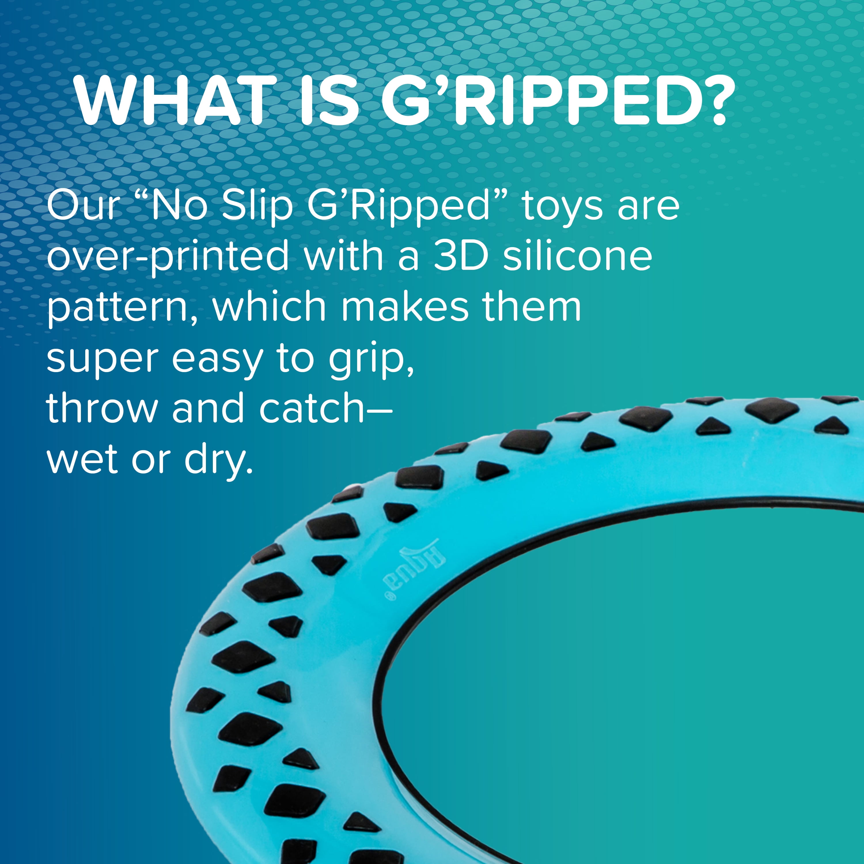 Aqua-Leisure G'ripped Flying Ring Air Disc for Children, Blue/Black, Great for the Backyard, Pool or Beach