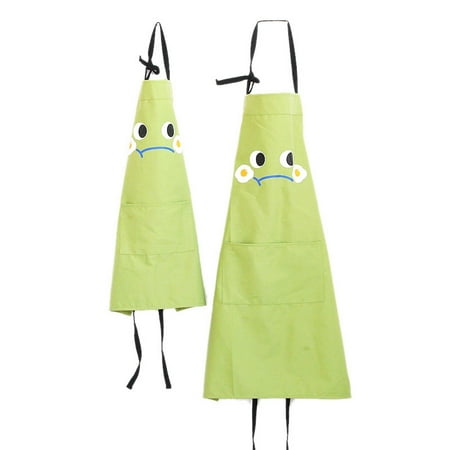 

Green Cotton Parent-Child Apron Sleeveless Bib Painting Smock Adult Children Japan and South Korea Apron