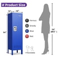thumbnail image 3 of Metal Cabinet Home Office Storage,Lockers,Lockable Employees Metal Locker with Door,54" Height Steel Locker,Lockable Steel Locker for Gym,School,Home,Office,Garage,Assembly Required, 3 of 7