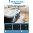 thumbnail image 4 of Cherimor, Queen Air Mattress, 18" High, Built-in Pump, Leak-Tested, Fast Inflate Bed, 800 lb Support, 4 of 9