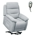 thumbnail image 1 of Costway Power Lift Recliner Chair Sofa for Elderly w/ Side Pocket & Remote Control Grey, 1 of 10