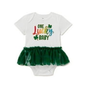 Way to Celebrate Baby Girls St. Patrick's Day Tutu Bodysuit