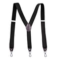 thumbnail image 2 of SGFCWSX Men's Y-Back Suspenders, Elastic Adjustable 4-Clip Formal Casual Black, 2 of 4