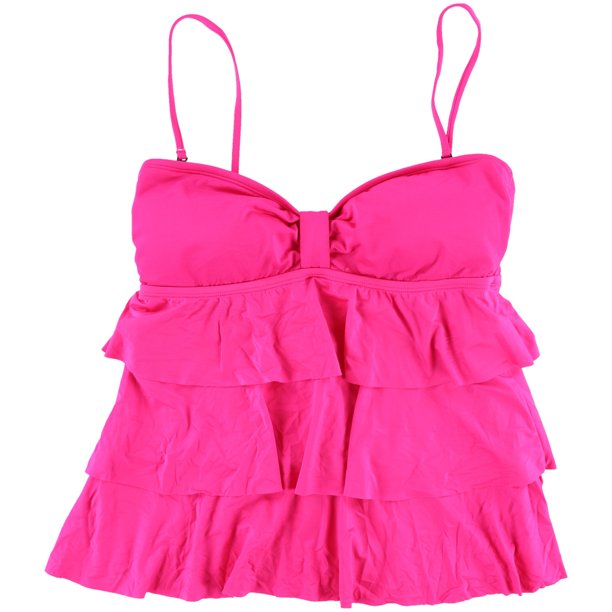 Kenneth Cole - Top de natación para mujer, color rosa, mediano Kenneth Cole Bandeau