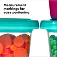 thumbnail image 3 of OXO Tot Silicone Baby Blocks Food Storage Containers, 4 oz., Teal, 4-Pack, For Infants Ages 0-12 Months, 3 of 7
