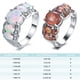 thumbnail image 3 of Sonducket Anillo gran piedra ovalada moda encanto joyería dedo accesorios Iris piedra de nacimiento mujeres boda compromiso propuesta Accesorios de disfraces Blanco 5 #, 3 of 6