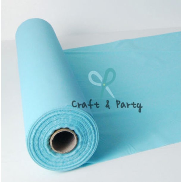 Plastic Banquet Tablecloth Roll, Aqua, 40in x 100ft