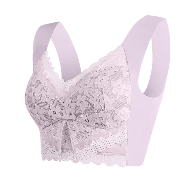 Abcnature Full Coverage Bras for Women Printing Lace Ventilate Sling Waistcoat Plus Sized Bras without Steel Rim