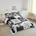 thumbnail image 2 of YST Rustic Patchwork Full Comforter Set For Boys,Black White Grey Plaid Animal Kids Comforter Hunting Bear Deer Quilt Set For Teen Men,Country Farmhouse Lodge Bed Set 2 Pillow Cases, 2 of 5
