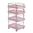 thumbnail image 3 of Estante de almacenamiento de simulación perfecl con ruedas Rosa, 3 of 8