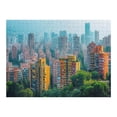 thumbnail image 2 of JRXY City Skyline with Plyscraper Wooden Skyscrapers Strait of Gibraltar Wooden Jigsaw Puzzle Gift for Family Friends 500 PCS, 2 of 4