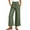 Armygreen, variant on SWQZVT Womens Linen Pants Casual Loose High Waist Wide Leg Cropped Palazzo Beach Pants for Womens Clothes Summer Trendy Pants with Pocket Drawstring Trousers Adjustable Waisted Slacks